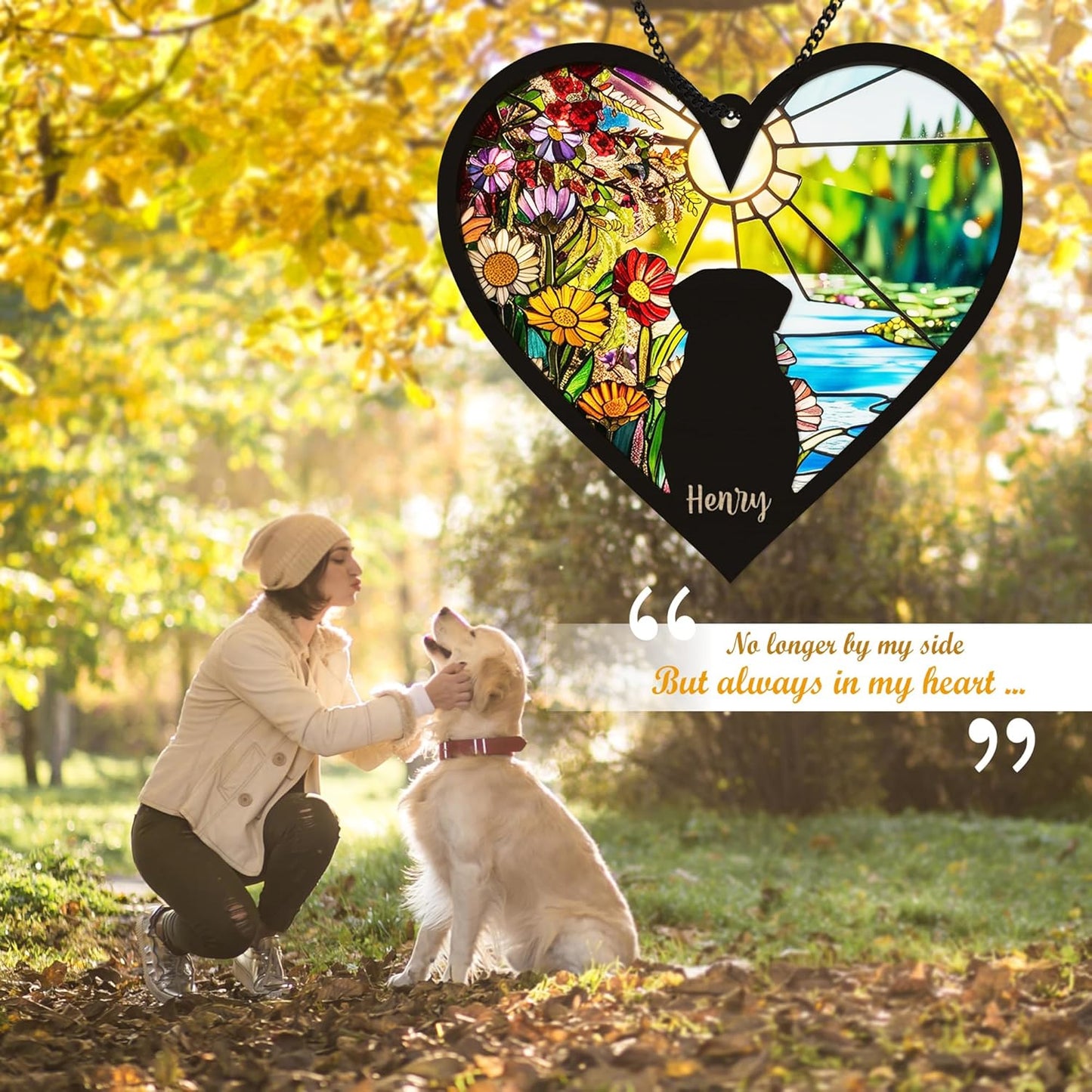 Personalized Dog Memorial Ornaments Pet Christmas Xmas Tree Ornament Window Car Hanging Sympathy Gift for Loss of Dogs, Pet Remembrance Keepsake Remembrance Gifts for Dog Lovers Outdoor Decor