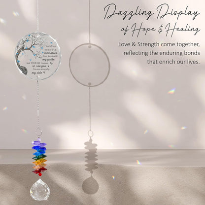 Memorial Suncatcher - Sympathy Gift for Loss of Loved One - Crystal Rainbow Maker - Bereavement Keepsake - Hanging Crystal Decor - Loss of Family Friend Pet - Ornament