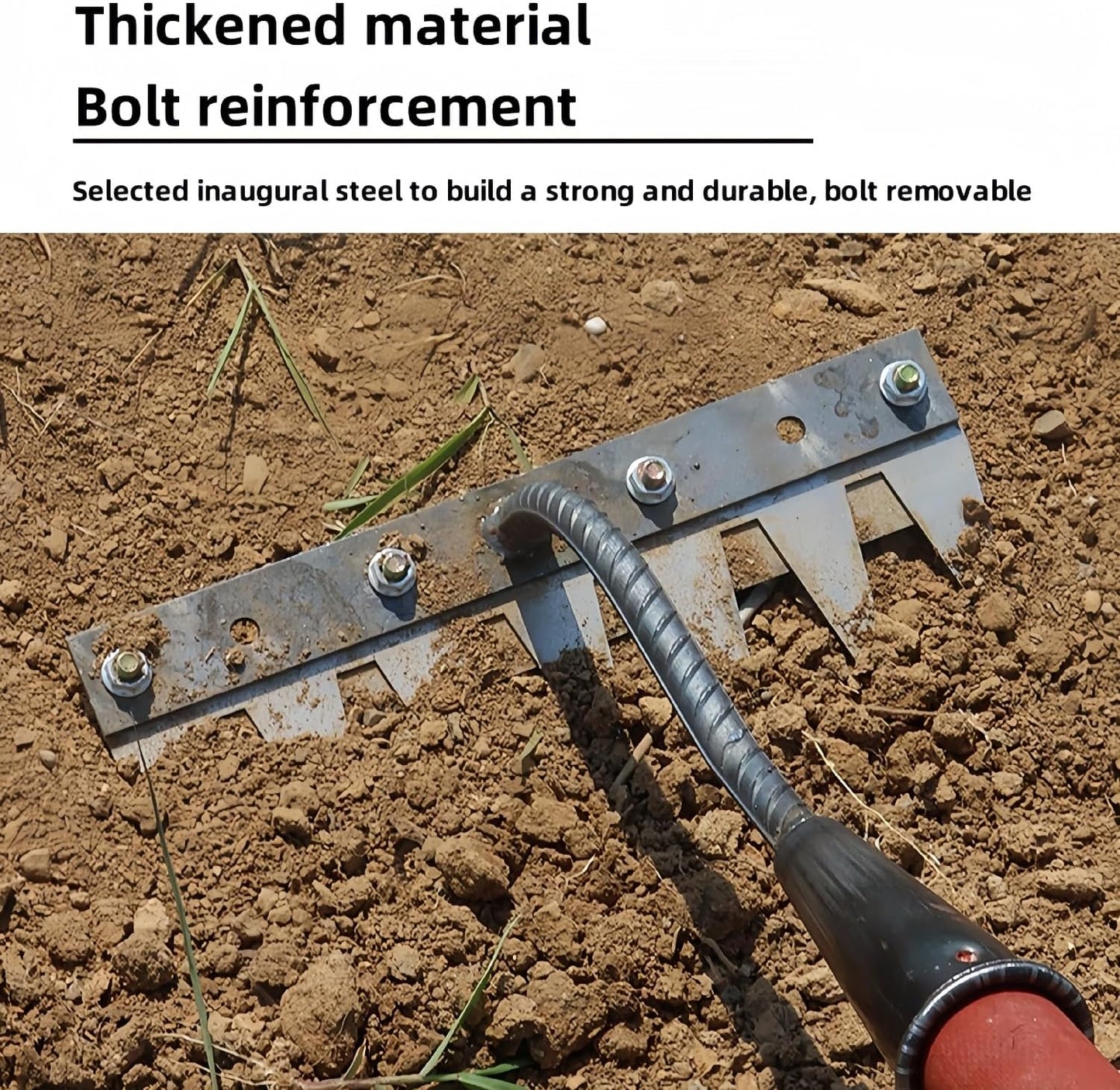 2025 New Gardening Hand Weeder Tool，Gardenia Iron Weeding Rake ，Manual Weeder Tool with Detachable Blades，Tool for Effortless Weed Removal， Flower Beds & Vegetable Patches (No Wooden Handle)