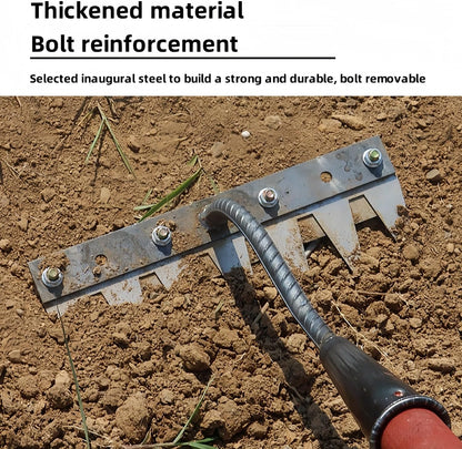 2025 New Gardening Hand Weeder Tool，Gardenia Iron Weeding Rake ，Manual Weeder Tool with Detachable Blades，Tool for Effortless Weed Removal， Flower Beds & Vegetable Patches (No Wooden Handle)
