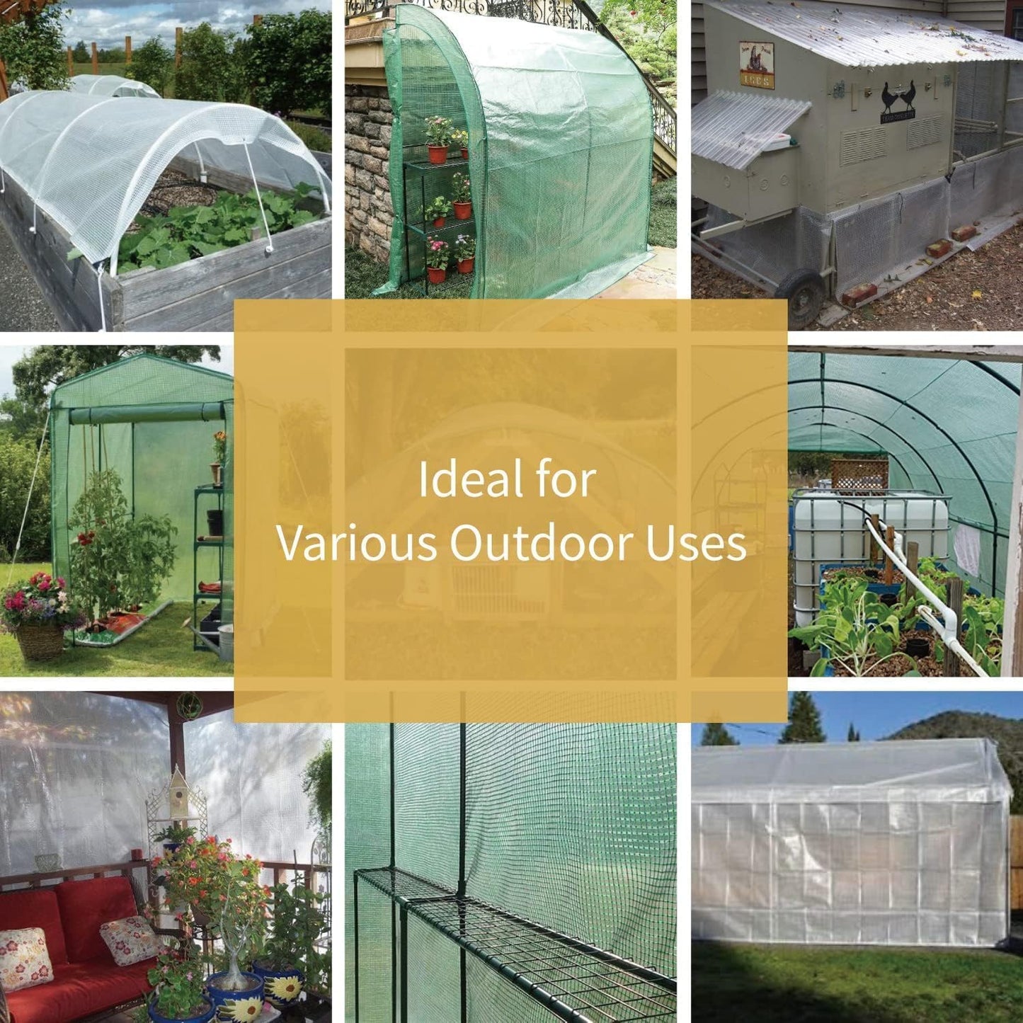 GUARD SHIELD Clear Tarp Heavy Duty 12x12 Feet Waterproof for Outdoor Garden Poly Cover UV Resistant Transparent Tarpaulin10mil