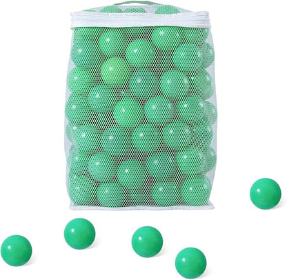 Ball Pit Balls for Kids, Plastic Refill 2.2 Inch Balls, 100 Pack, Bright Colors, Phthalate and BPA Free, Includes a Reusable Storage Bag with Zipper
