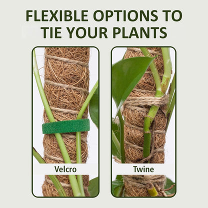 2 Pack 30 Inch Moss Pole for Plants, Moss Poles for Climbing Plants Monstera, Handmade Coco Coir Plant Pole, Monstera Plant Support for Plant Grow