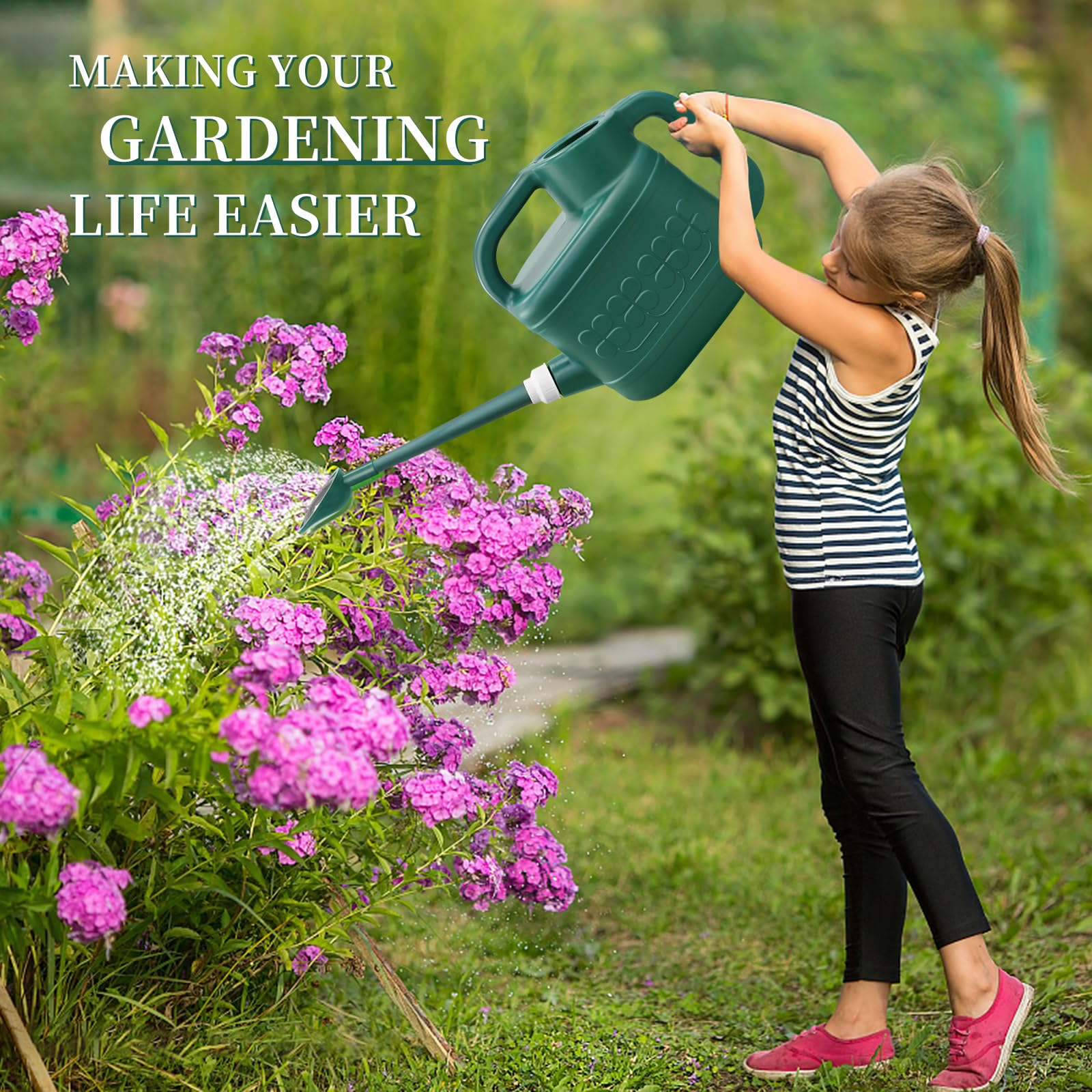 2 Gallon Watering Can, Large Garden Watering Can for Outdoor Plants