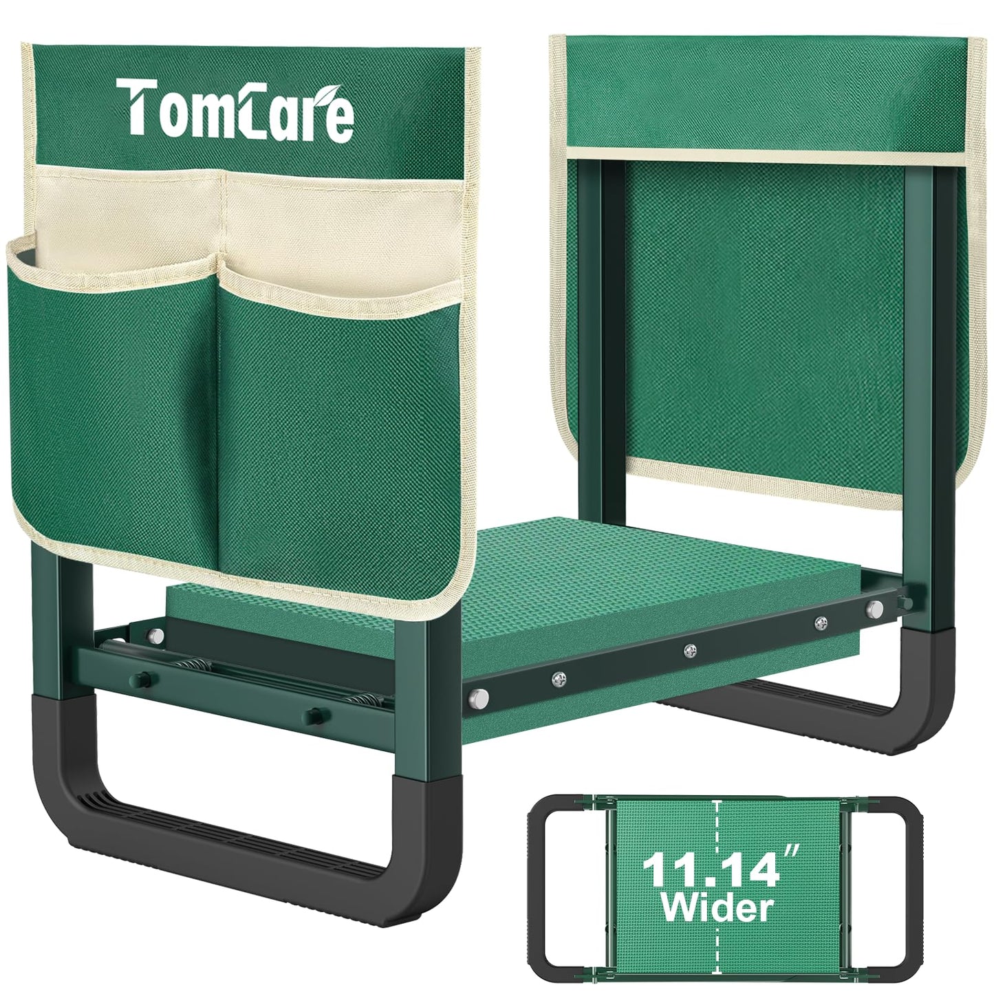TomCare Garden Kneeler and Seat, 11.14" Kneeling Pad Sturdy Garden Bench