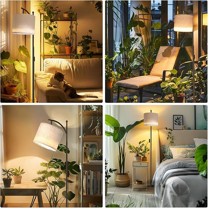 Bstrip 70.8″ Tall Grow Lights for Indoor Plants, 3000K Full Spectrum Plant Light with Stand, Auto On/Off Timer & Adjustable Angle, 25W Non-Dimmable Led Floor Lamp for Plant Growth