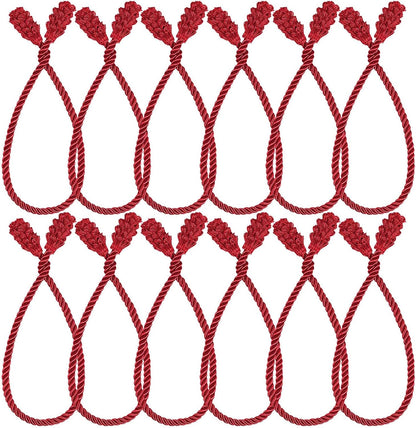 Shappy 12 Pieces Christmas Garland Banister Ties Christmas Decorative Reusable and Flexible Twist Ties for Garland, Banister Home Decoration (Red)