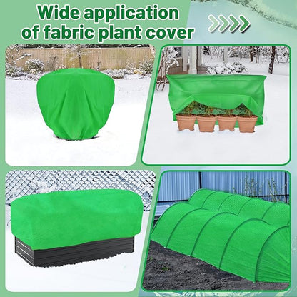 Alphatool 2.0oz/yd² Plant Covers Freeze Protection - 10 x 30 ft Easy of Use Green Winter Plant Frost Blanket Shield for Raised Beds, Reusable Garden Fabric Cloth Floating Row Cover for Outdoor Plants