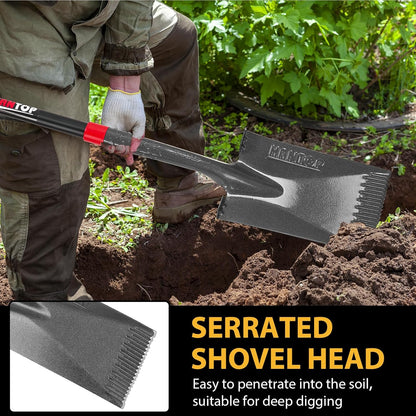 Garden Shovel Flat Spade Edge Shovels Trenching Spades with Fiberglass Handle for Gardening Lawn Edging,43 inches