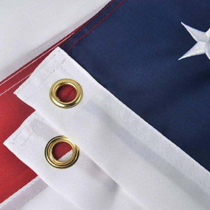 American Flag 2.5x4 Ft, US Flag/USA Flag with Oxford Polyester Material, Vivid Color, Sewn Stripes, Brass Grommets, Embroidered Stars, Perfect for Indoor/Outdoor Use
