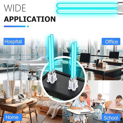 Qualirey 26W HVAC UV Light Sanitizer Air Purifier for Whole House, 110V Dual UV UVC Light in Duct for HVAC Duct Filter, UV Duct Air Purifier for AC Air Conditioning