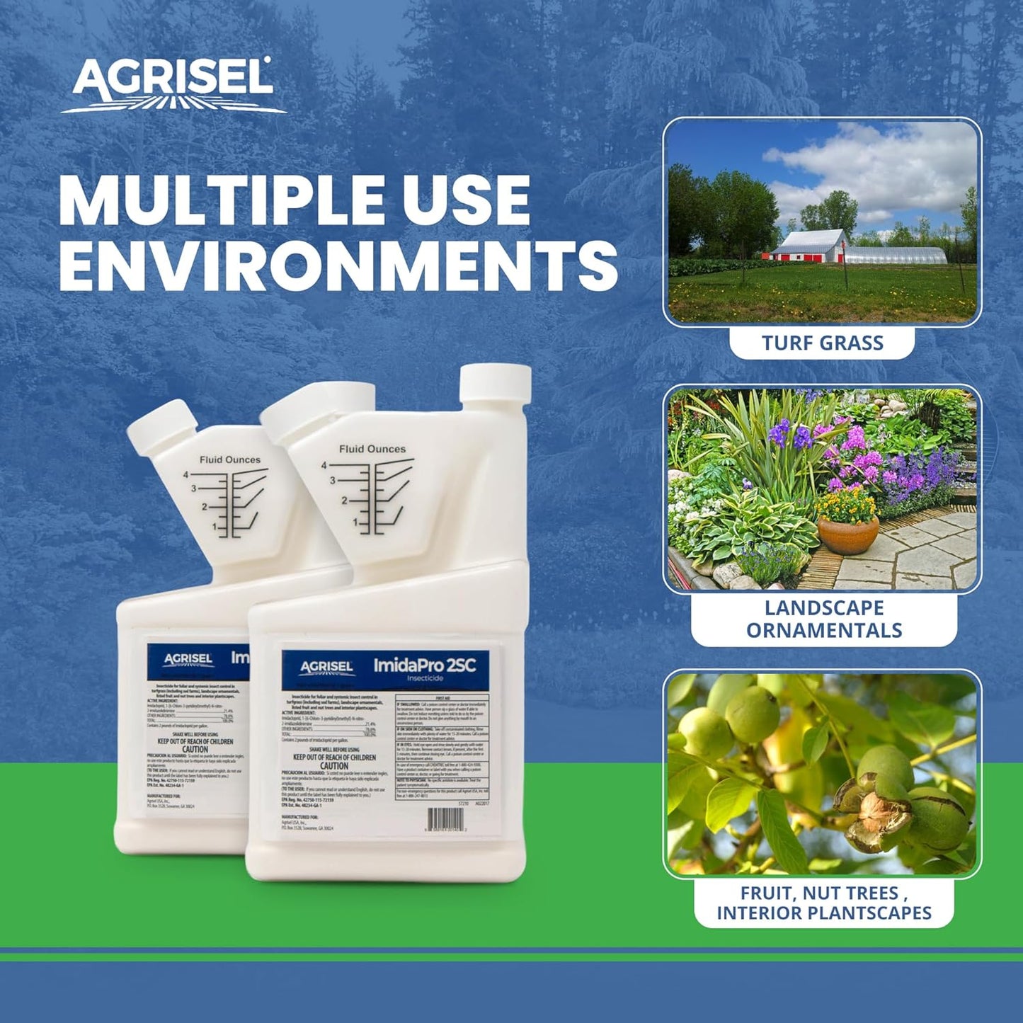 ImidaPro 2SC/Midash 2SC Insect & Pest Control, Broad Spectrum, Residential & Commercial, Effective Against 100+ Pests, Outdoor Use Only, Includes 3-pack of Agrisel Protective Gloves, 32 Ounces