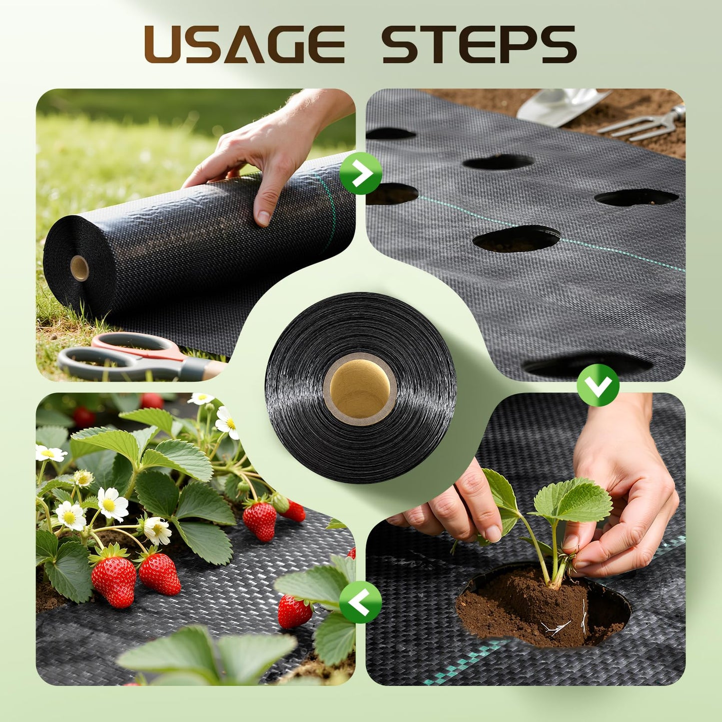 Land Guard 4ft x 300ft Weed Barrier Fabric Heavy Dusty, Ground Cover, Weed Mat, Woven Landscape