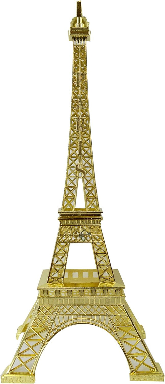 allgala 15" Eiffel Tower Statue Decor Alloy Metal, Gold