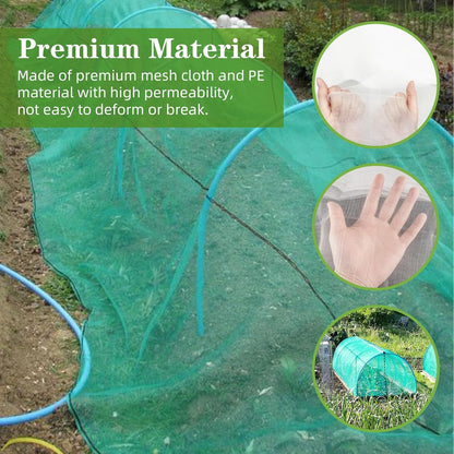 10 x 65FT Garden Mesh Netting, Ultra Fine Mesh Protection Netting Plant Covers Greenhouse Row Cover Raised Bed Screen Barrier Net for Vegetable Fruits Flowers Trees Crops, Green