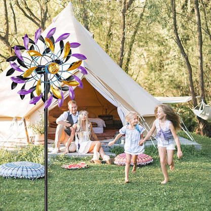 Wind Spinners Outdoor for Yard and Garden, 360 Degrees Metal Wind Sculptures & Spinners, Windmill for Outside Patio Lawn Decor Gifts for Family Friends