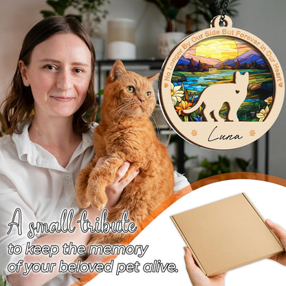 Cat Memorial Ornaments, Christmas Xmas Tree Ornament Window Hanging Car Sympathy Gift for Loss of Pet Bereavement Keepsake Remembrance Gifts for Cat Lovers Holiday Decoration PO235