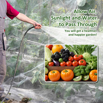 Ultra Fine Garden Netting, 4x25Ft Mesh Plant Netting Pest Barrier for Garden Protection Row Cover Raised Bed Screen Mesh Greenhouse Mosquito Net, Protecting Tree Plants Vegetable Flowers Fruits