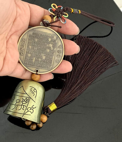 Traditional Lucky Feng Shui Wind Chime Bell Hanging Ornament Decoration for Protection Success Peace and Wealth (Pi Yao)