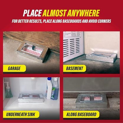 Catchmaster Multi-Catch Mouse Trap, Humane Mouse Trap Indoor for Home, Includes 1 Replaceable Glue Board, Live Catch Pest Control for Garage & Shed