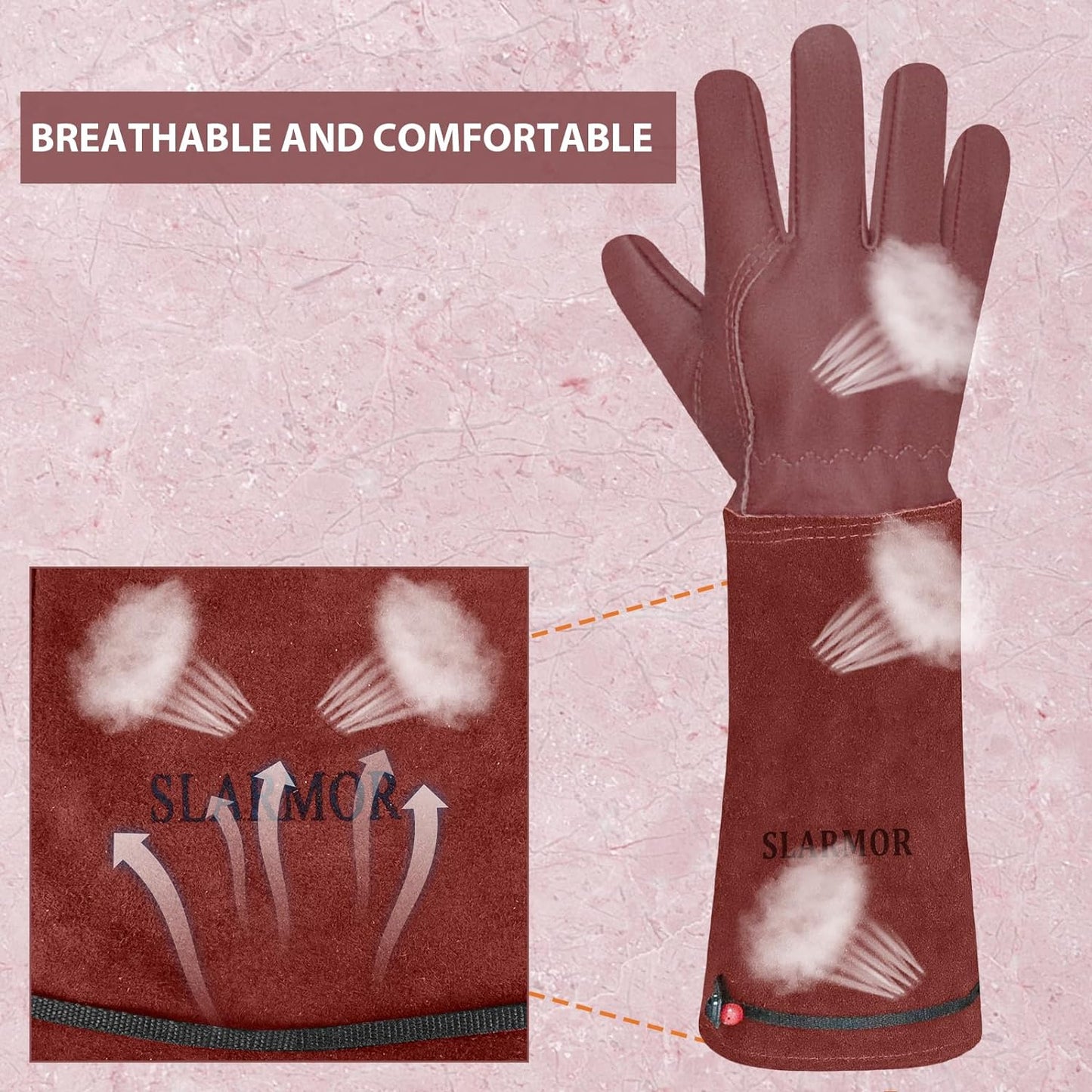 Long Gardening-Gloves Women/Men-Thorn proof Rose Pruning Heavy Duty Gauntlet-XS