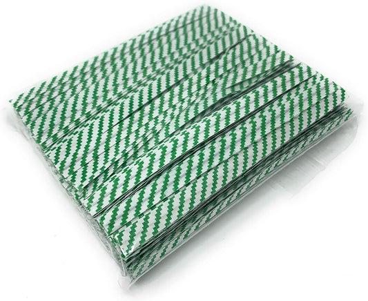 4" Length Twist Ties, 500 Green White Plastic Coated, No Rip, Paper Ties Cello General Use, Party