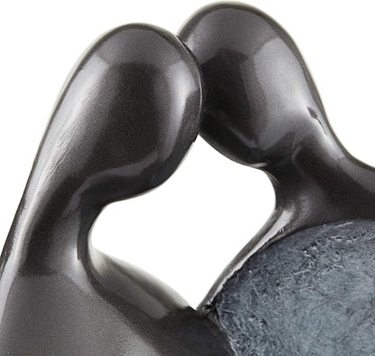 Modern Couple 47" High Large Indoor Outdoor Decor Black Resin Floor Fountain with Light LED Tall Standing Water Feature for Outside Garden Patio Yard Backyard Porch Deck Relaxation - John Timberland