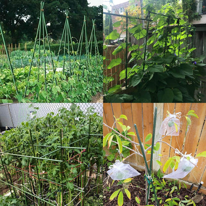 Orgrimmar 26 PCS 48" Garden Stakes Plastic Coated Climbing Plant Support Stakes Climbing Frame for Tomato Cucumber Eggplant Vine Vegetable (48 Inch)