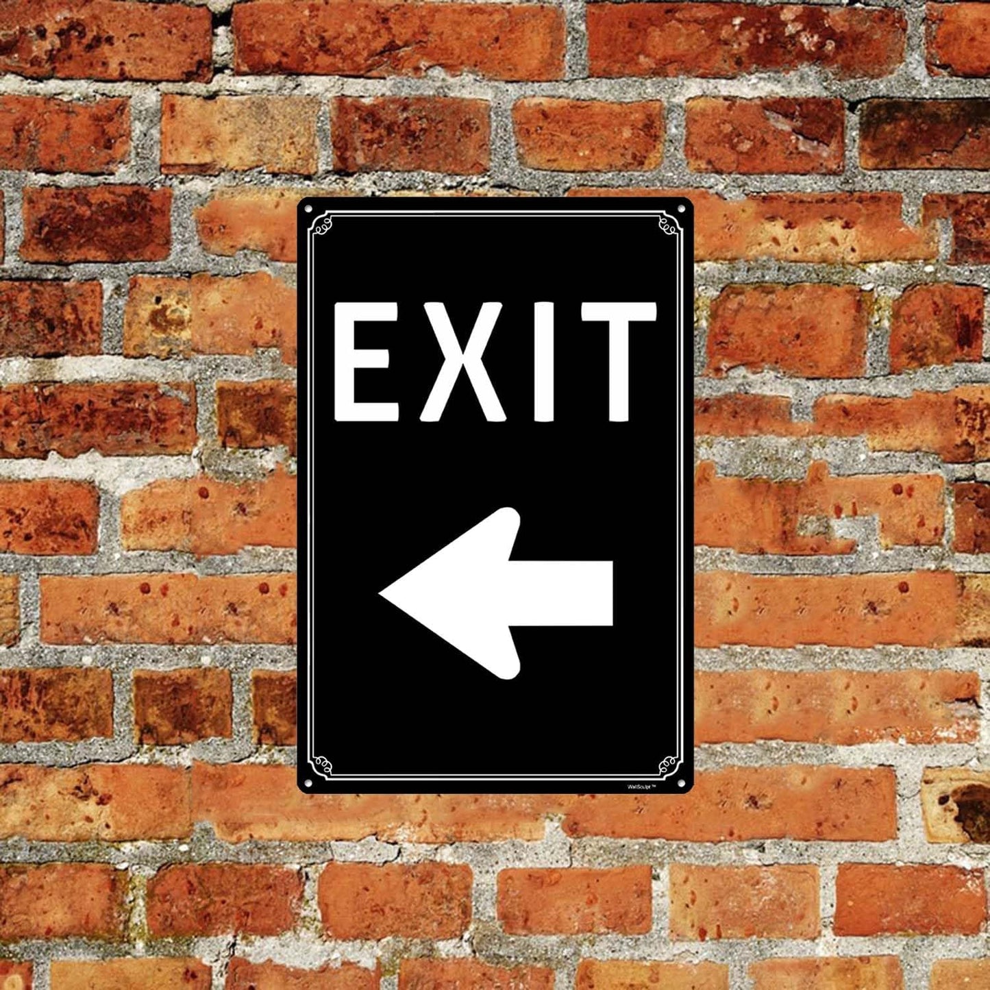 8x12"Exit Sign with Right Arrow - High-Intensity Aluminum Parking Lot Sign, Weatherproof & Fade-Resistant, Ideal for Outdoor & Indoor Use - Curbside Sign