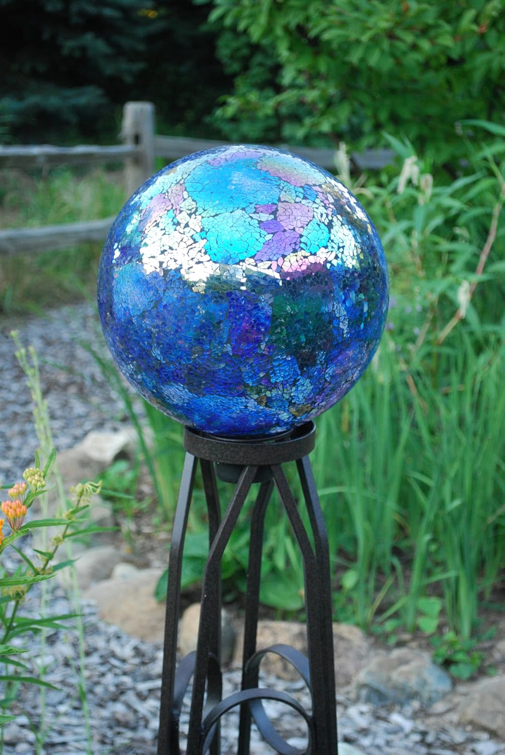 Echo Valley 8196 10-Inch Mosaic Glass Gazing Globe, Arco Iris