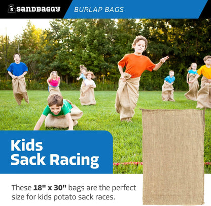 Sandbaggy Large Burlap Bags 18" x 30" - Burlap Bags for Planting/Gardening (Pack of 1)