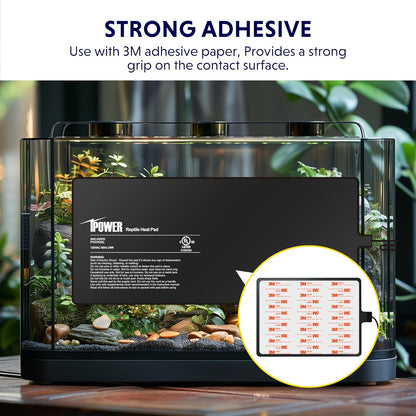 iPower 8 by 18-Inch 24W Reptile Heat Mat, LCD Digital Aquarium Thermometer, Under Tank Warmer Terrarium Heat Pad for Turtles Lizards Frogs and Other Small Animals, Multi Sizes