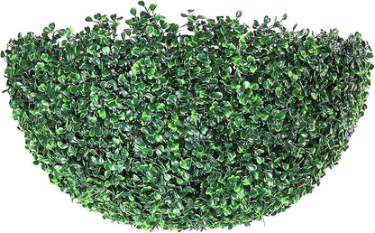 VEVOR 2 Pcs 20” Artificial Plant Topiary Ball, Faux Boxwood Balls with 2 LED Light String, All-Year Green Faux Plant Decorative Balls for Backyard, Balcony,Garden, Wedding and Home Décor