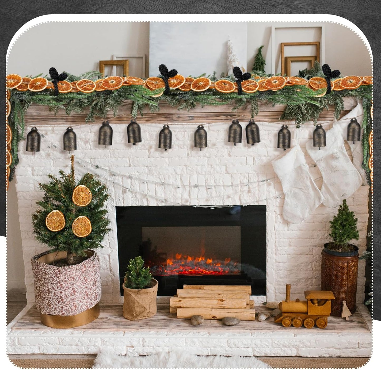 Shappy 24 Pieces Christmas Garland Banister Ties Christmas Decorative Reusable and Flexible Twist Ties for Garland, Banister Home Decoration (Black)