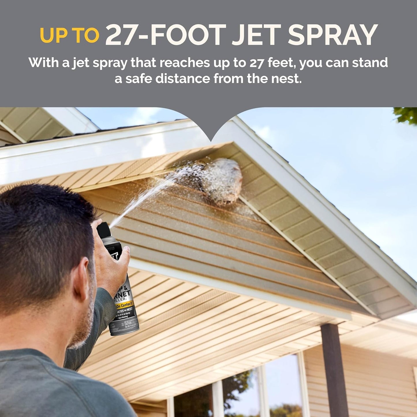 Hot Shot Wasp & Hornet Killer, Aerosol, 14-Ounce, 12-Pack Black