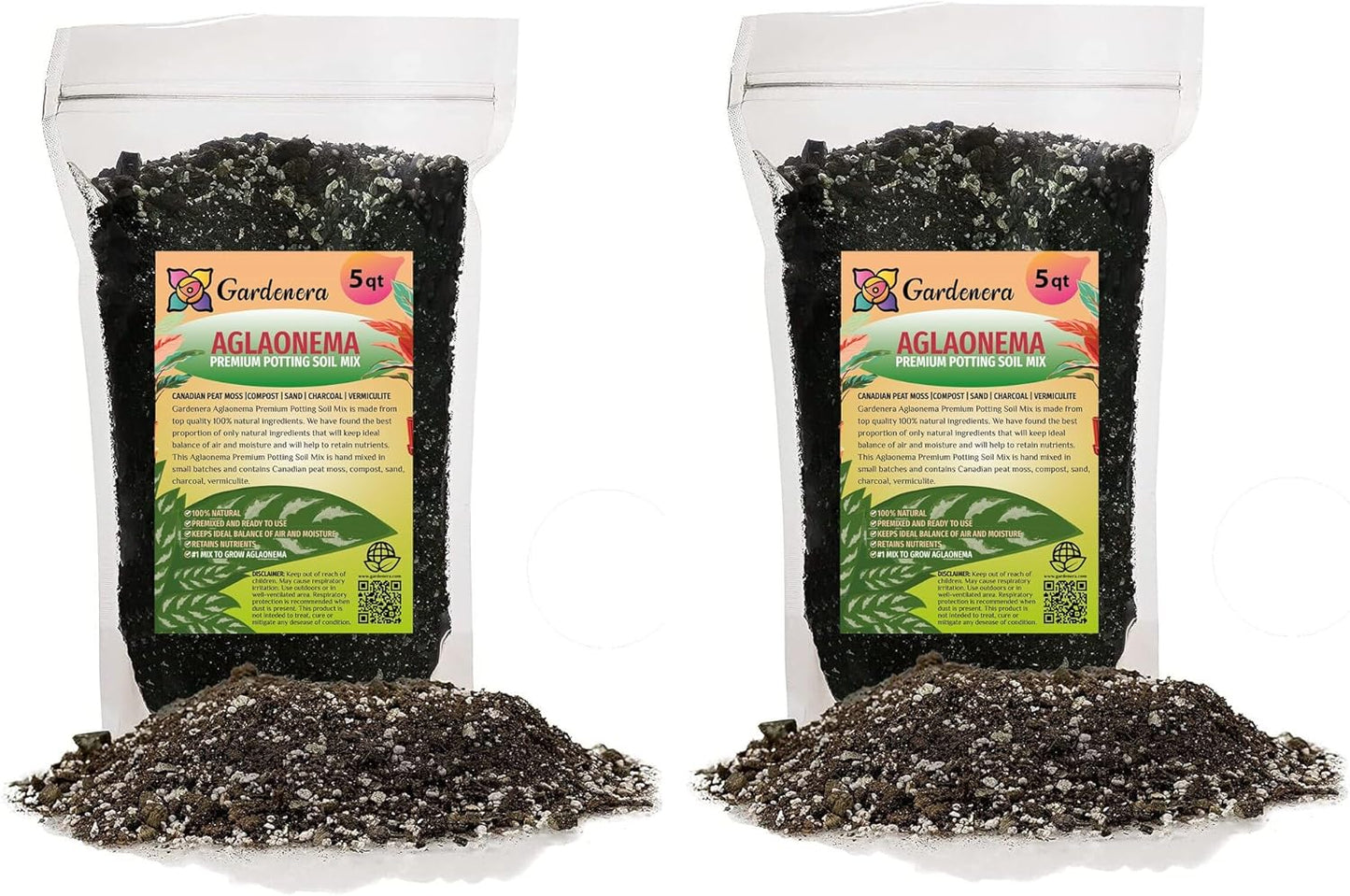 Gardenera Aglaonema Plant Potting Soil - All-Natural Blend for Thriving Aglaonema Plants - Boosts Root Health and Distinctive Foliage - 10 Quart