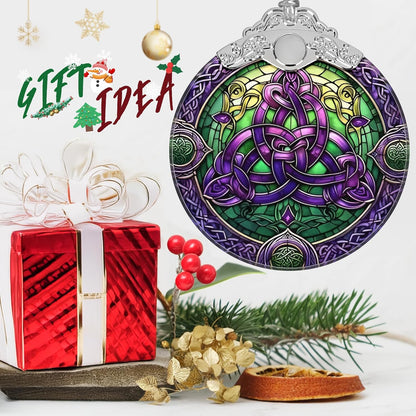 Celtic Knot Stained Glass Ornament - Christmas Ornament - Christmas Decorations for Tree - Holiday Present ldeas - Gift Exchange