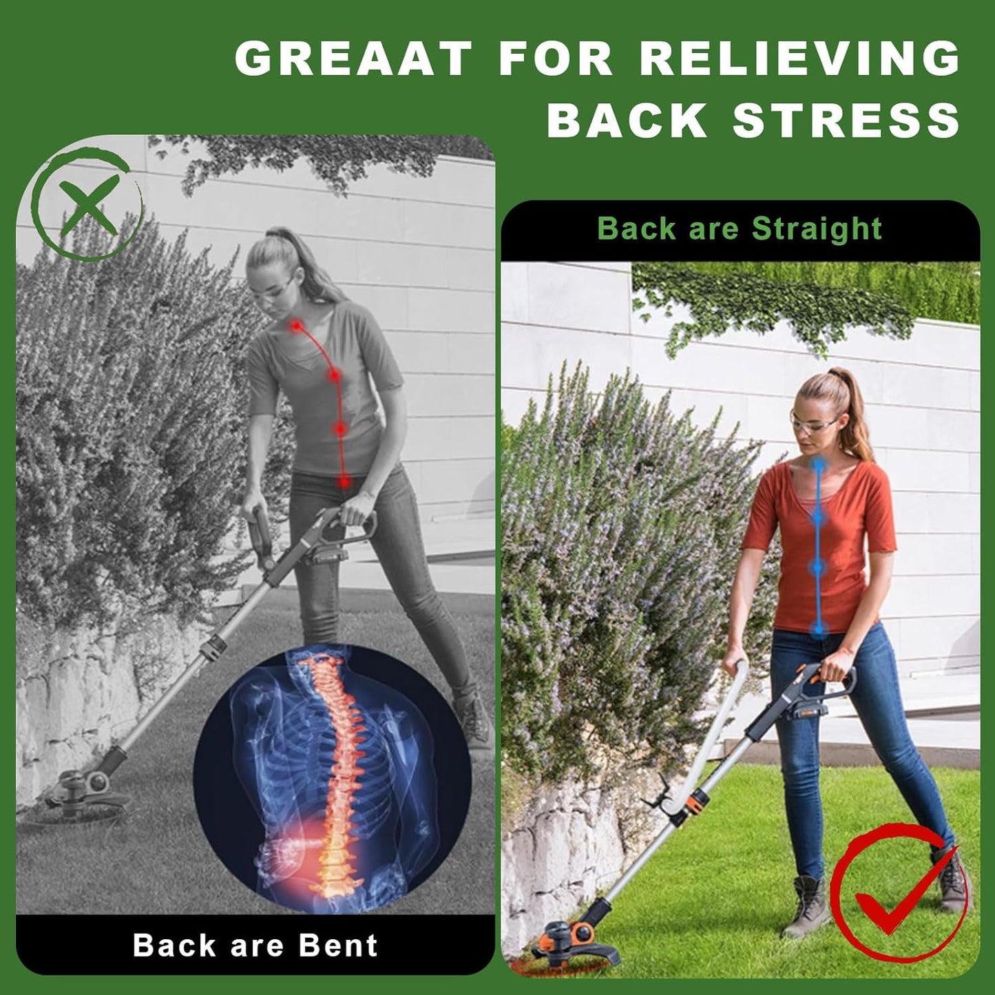 Upgraded Weedeater Handle, Weedeater Extension, Ergonomic Trimmer Handle Grip, String Trimmer, Lawn Trimmer, Extension for Trimming, Lawn Care ﻿