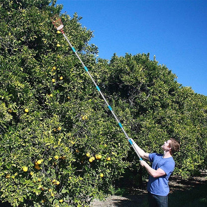 COCONUT Fruit Picker Tool, 5FT Fruit Picker with Basket Adjustable Long Handle, Easy to Assemble & Use Fruits Catcher Tree Picker for Getting Fruits - Ideal for Low & Medium Height Fruit Harvesting