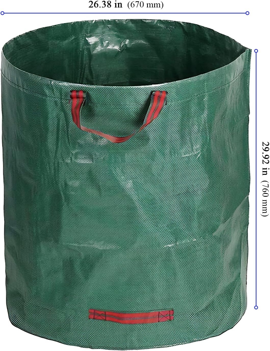 5 Packs 5 Packs 72 Gallon Reusable Yard Waste Bags, Leaf Collection Bags with Handles, Heavy Duty Camping Garden Waste Bags for Debris Leaves Grass