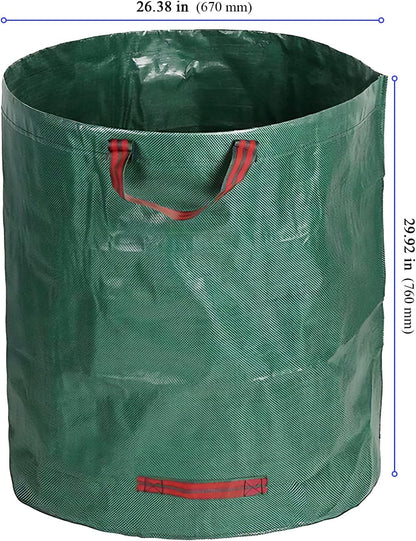5 Packs 5 Packs 72 Gallon Reusable Yard Waste Bags, Leaf Collection Bags with Handles, Heavy Duty Camping Garden Waste Bags for Debris Leaves Grass