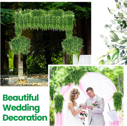 Geosar 64 Pcs Artificial Hanging Plants 32 Inch Hanging Boston Ferns Plastic Fake Plants for Wall Room Garden Wedding Garland Indoor Outdoor Decoration, No Basket