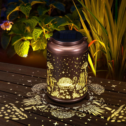 Turtle Solar Lanterns Outdoor Waterproof - Birthday Gifts for Women, Men, Mom, Mothers Day Gifts, Tortoise Solar Lights Outdoor Hanging Garden Decor for Outside, Patio, Outdoor, Yard, Lawn, Balcony