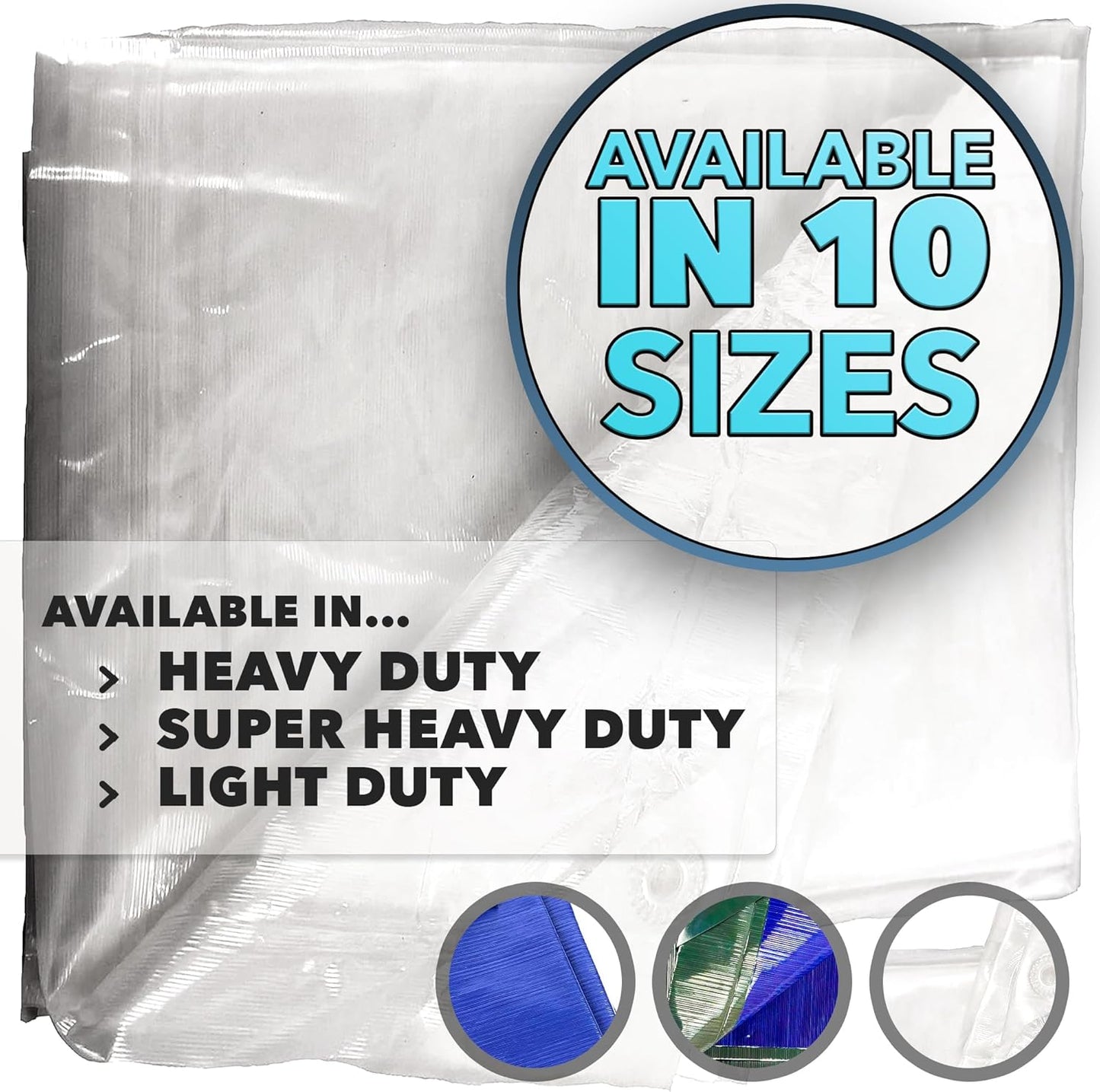QUEEN OF TARPS | 20x25 Light Duty Tarp Waterproof, 70 GSM is 7 MIL, UV/Tear Resistant Tarp, Camping, Outdoor Furniture, Car, Tents, Painting, Firewood Protection | 20x25, Light Duty