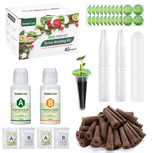 GARDENCUBE 166pcs Hydroponics Pods Kit Compatible with AeroGarden