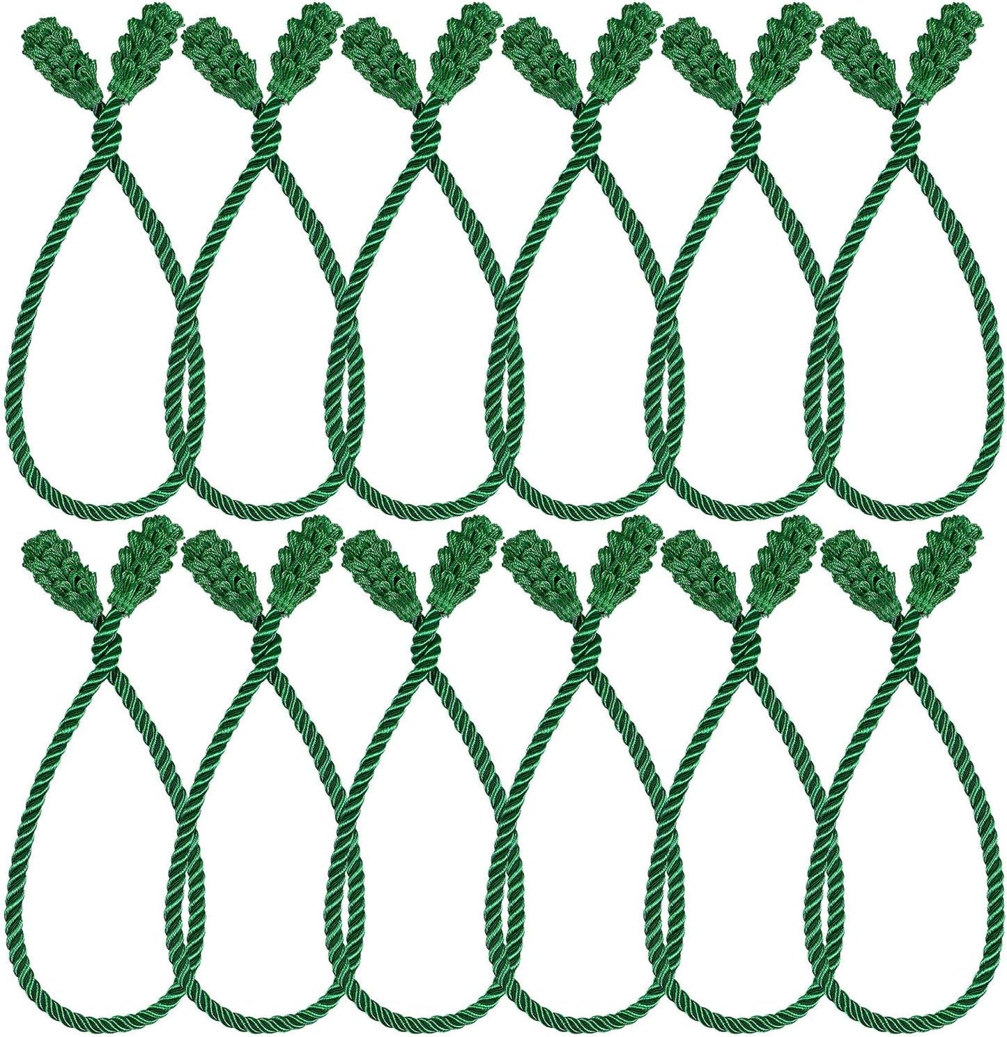 Shappy 12 Pieces Christmas Garland Banister Ties Christmas Decorative Reusable and Flexible Twist Ties for Garland, Banister Home Decoration