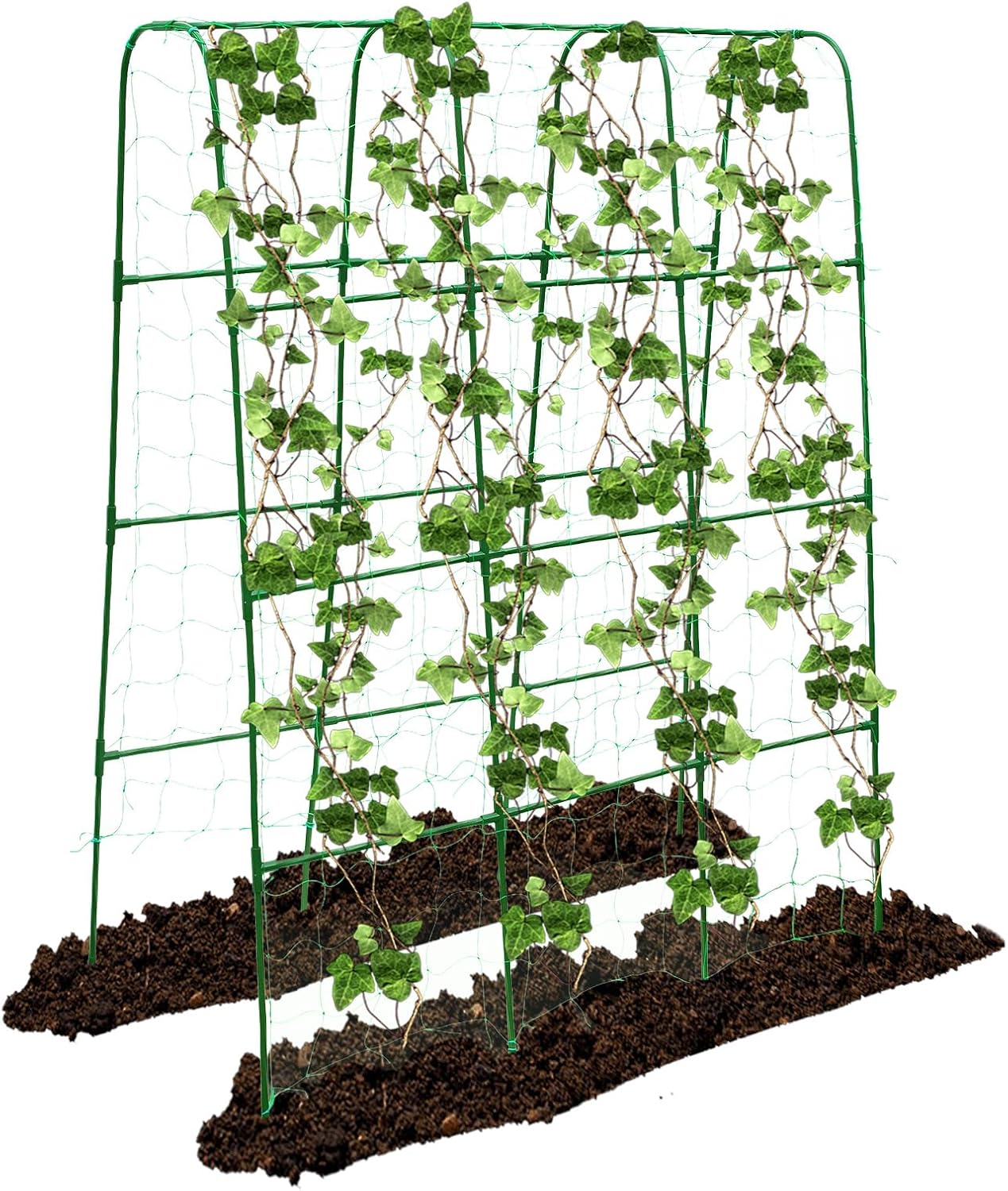 Large U-Shaped Garden Trellis for Tomatoes, Squash & Heavy Vines - Rust-Resistant, Powder-Coated Steel, Perfect for Outdoor Gardens & Vertical Planting(47" W x 63" H)