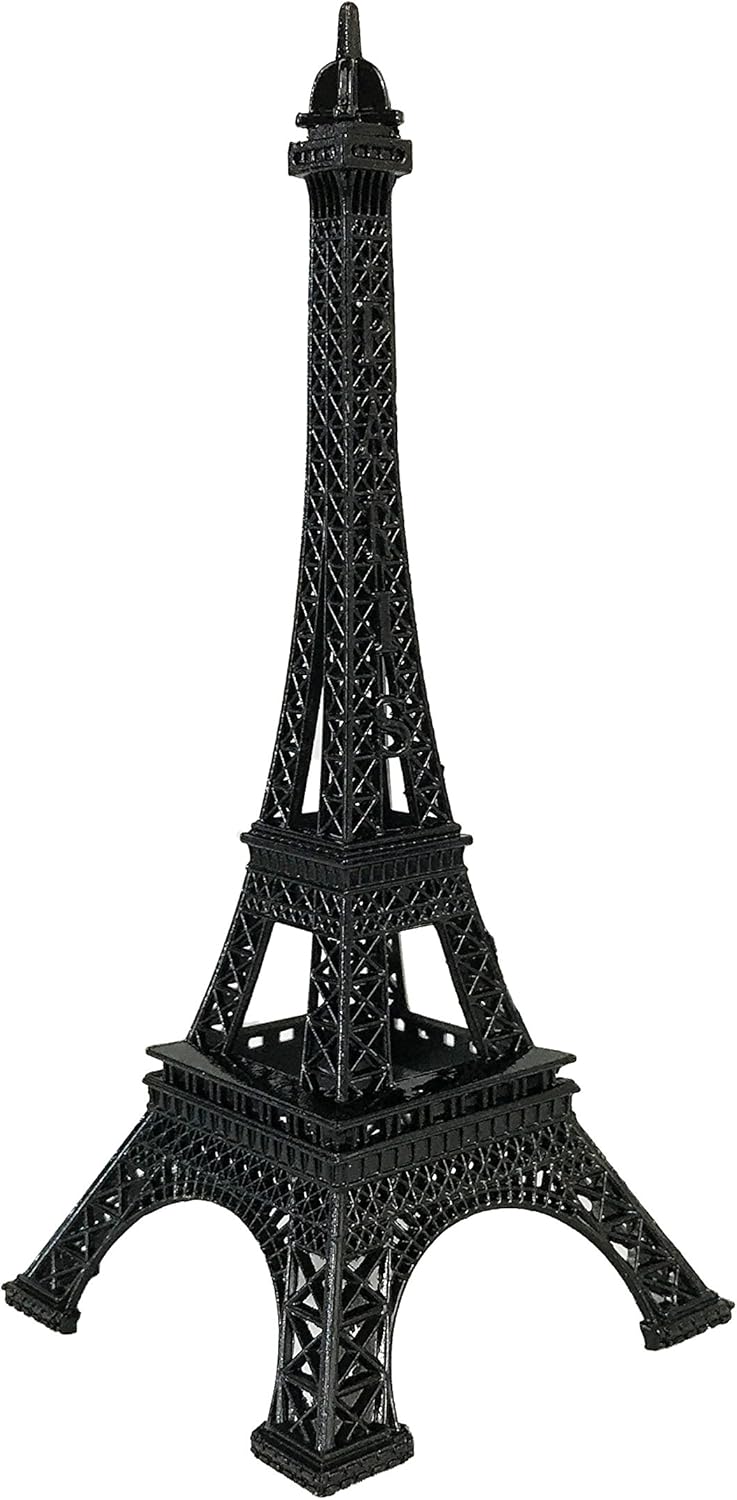 allgala 7" Eiffel Tower Statue Decor Alloy Metal, Black