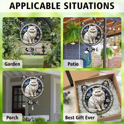 Persian Cat Wind Spinner, Persian Cat Wind Spinner Hanging for Yard and Garden