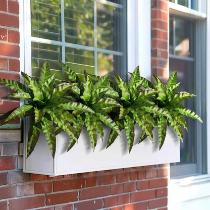 4 Pcs Artificial Greenery Stems Fake Bird Nest Fern Faux Branches Artificial Plants Realistic Fake Dracaena Realistic Plants for Indoor Outdoor Porch Patio Home Office Living Room Decor (Brown Green)
